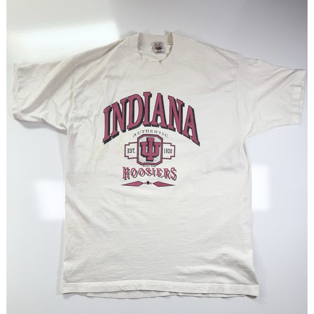 VTG 90s Indiana Hoosiers T Shirt XL Fruit‎ Of The Loom Made In USA College